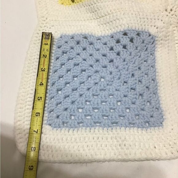 Hand Crafted Crochet Granny Squares Style Quilt - Picture 9 of 9